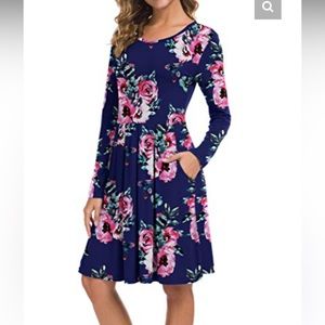 NWT KORSIS Long Sleeve T- Shirt Dress. Size XL